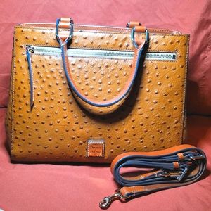 NWT Dooney and Bourke Ostrich Embossed Leather Purse
